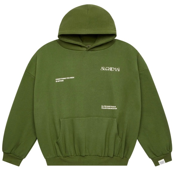 Alchemai Green One Size Oversized Bonsai Hoodie by Mai Pham - Picture 4 of 10